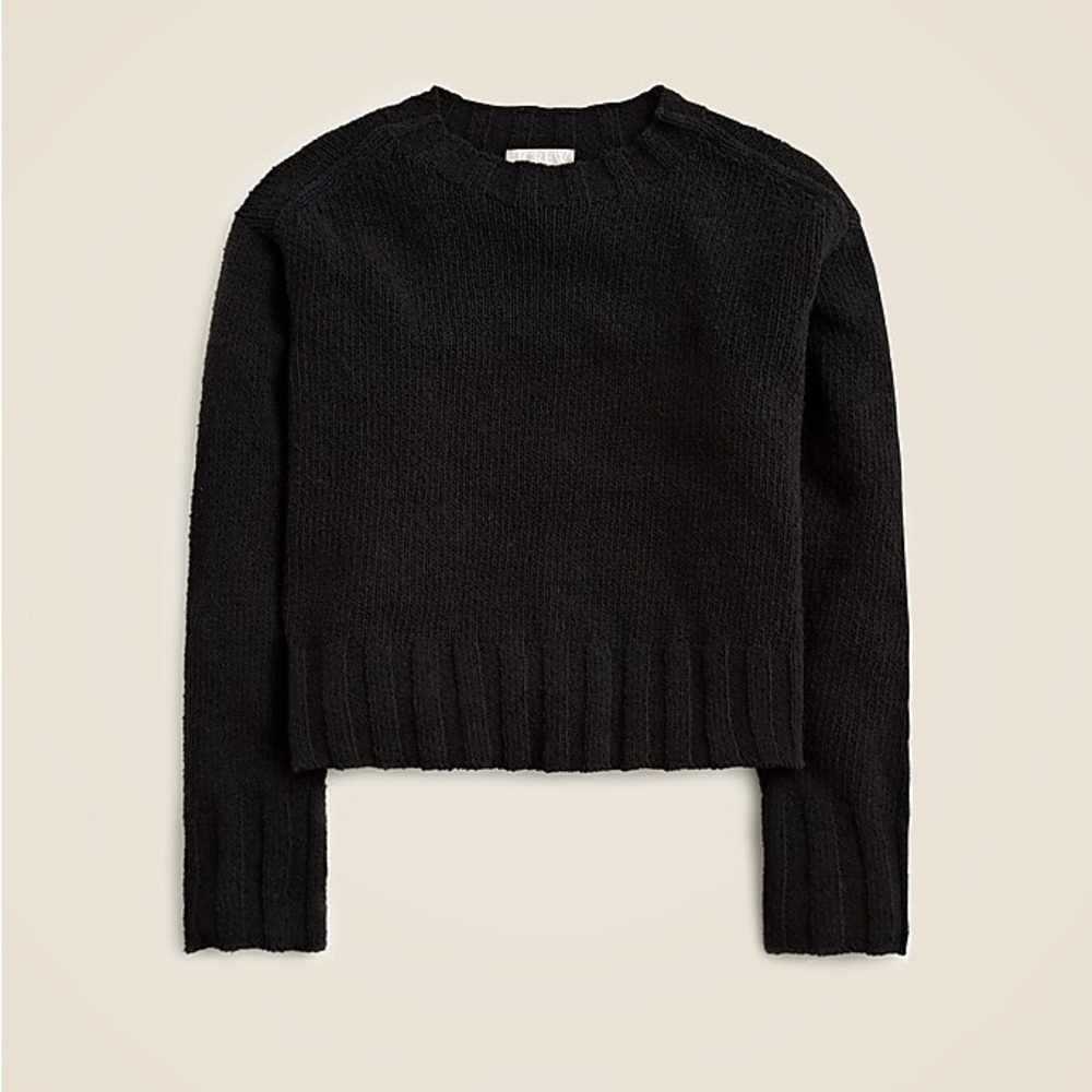 J. Crew Relaxed Crewneck Sweater in Black